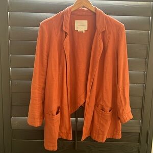 Anthropologie Linen Blazer